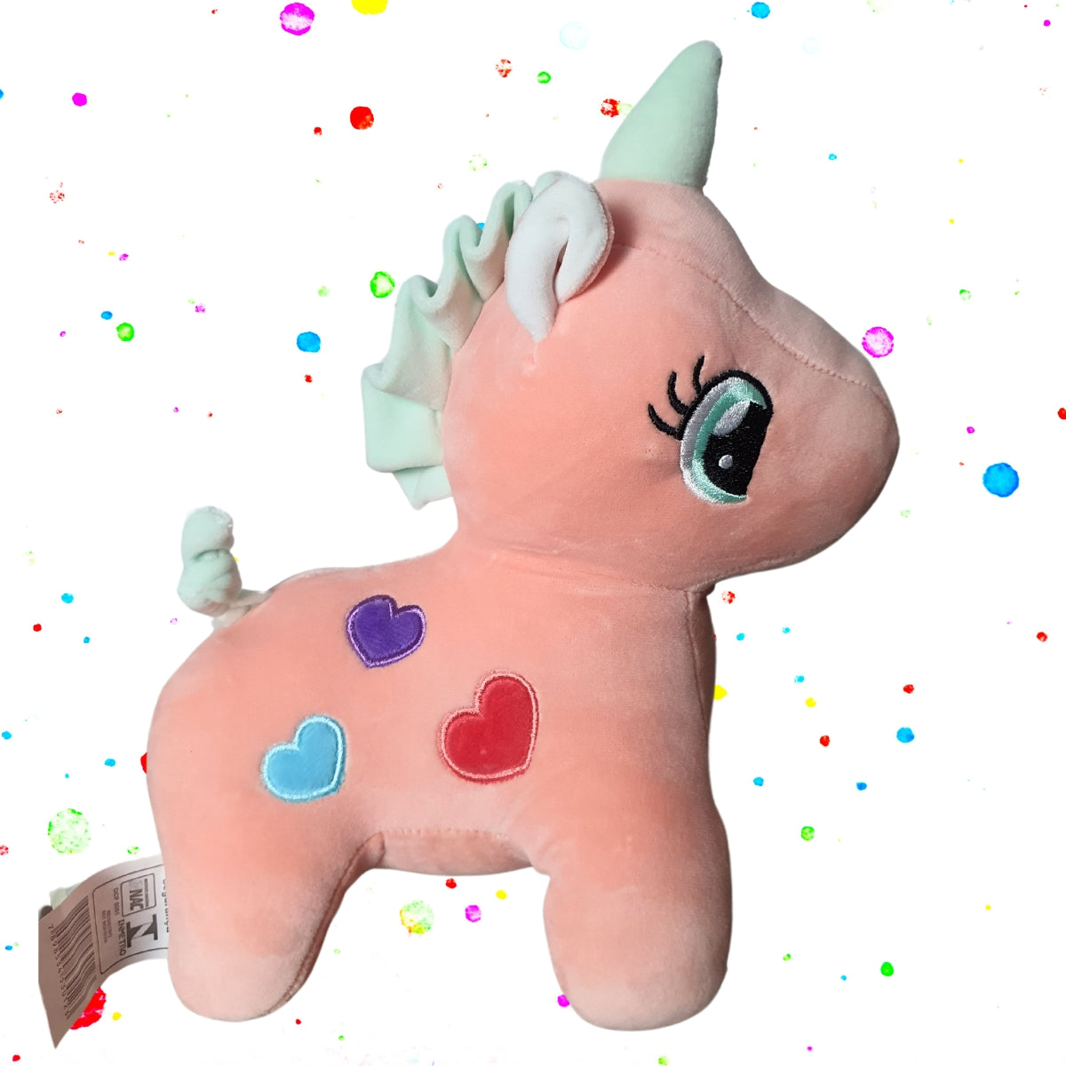 Unicórnio Rosa de Pelúcia com LED - DM Toys Unicórnio Rosa de Pelúcia com LED - DM Toys